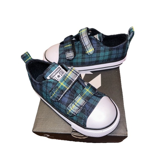 Converse CTAS 2V OX - DragonScale/Navy/White - A09327F - Infant‎ Size 8 NIB - Picture 1 of 7